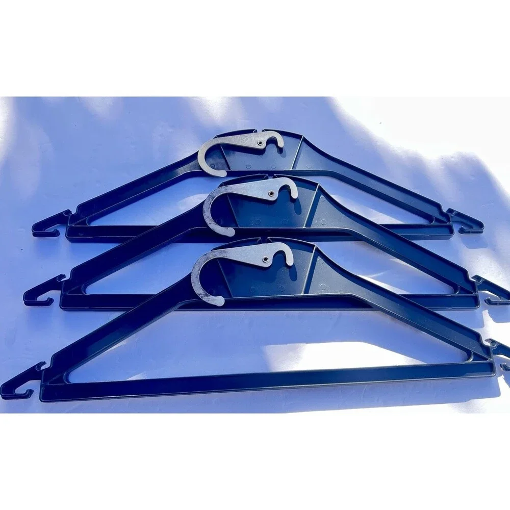 Set of 3 Delsey Paris Travel Hangers Made in France Vintage Luggage Hangers